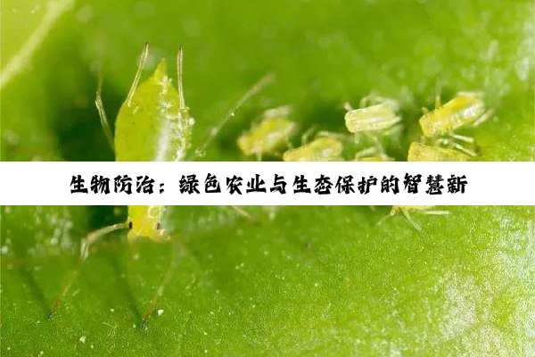 生物防治：绿色农业与生态保护的智慧新篇章