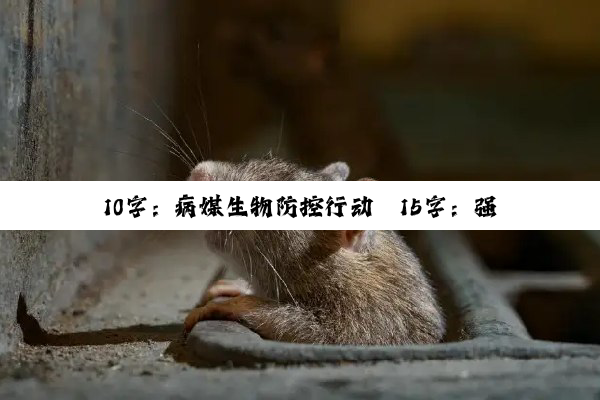 10字：病媒生物防控行动
